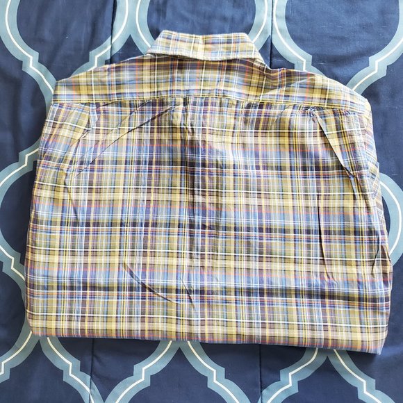 Men's Large Polo Ralph Lauren Long-sleeved Collard Plaid Button-up - Picture 2 of 2